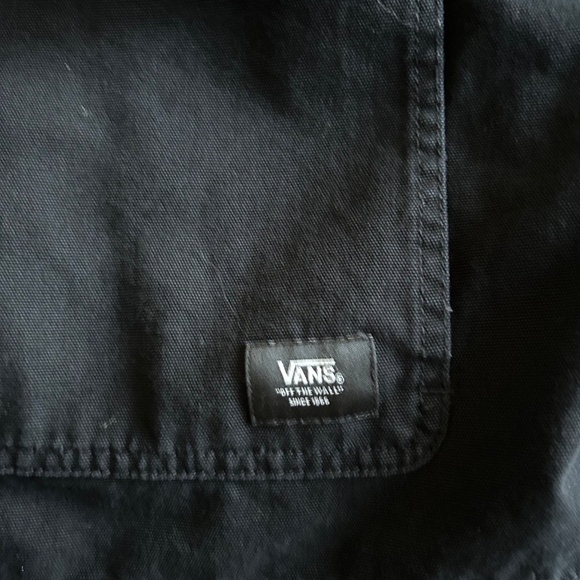 VANS Off the Wall Drill Chore Coat Shirt Jacket Corduroy collar BLACK Mens Large - Picture 5 of 6